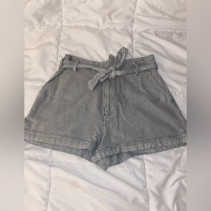 Abercrombie & Fitch tie linen shorts